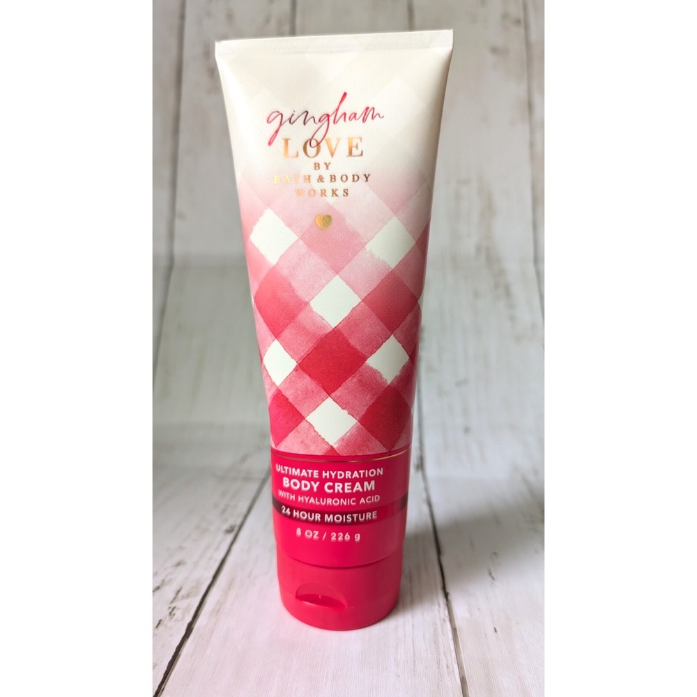 Bath & Body Works Gingham Love Body Cream Hyaluronic‎ Acid 8 FL OZ NEW